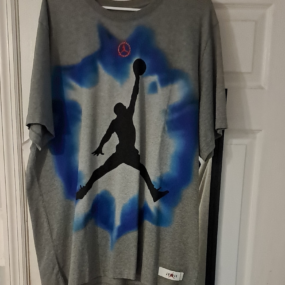 Jordan Gray and Blue Short Sleeve Tee